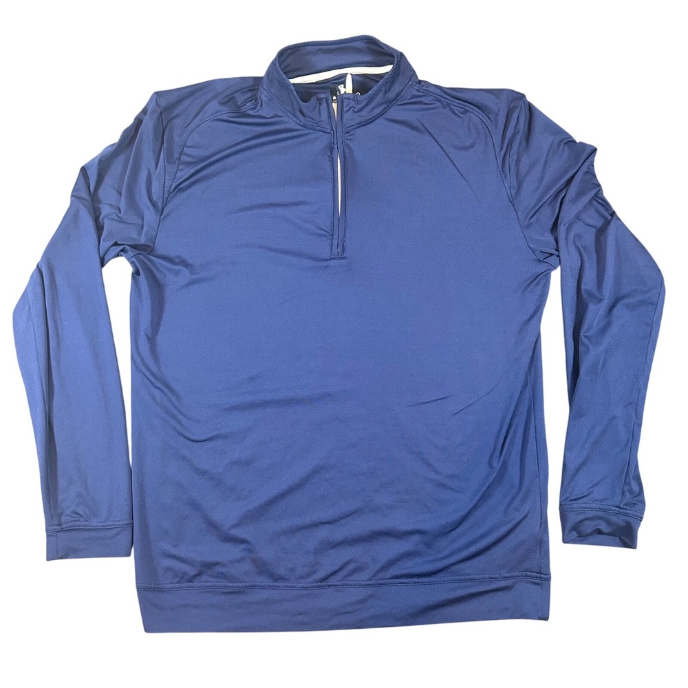johnnie-O Mens Twilight Blue 1/4 Zip Pullover Flex‎ Prep Performance Size M Golf